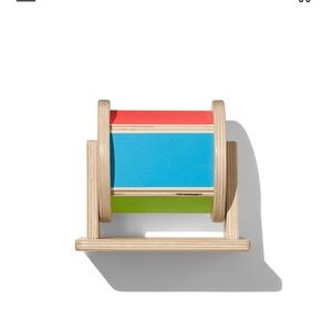 Colorful Wooden Drum Toy - Spinning Rainbow
